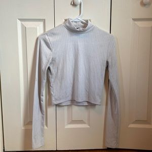 Forever 21 Cropped White Turtleneck Sweater